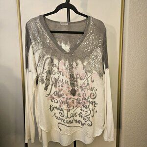 Femme Fatale UNIQUE Made in Italy/Sequined Designed Top/